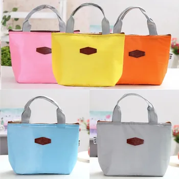 

Hot Insulated Tinfoil Aluminum Cooler Thermal Picnic Lunch Bag Waterproof Travel Tote Box Fashion 5 Candy Colors