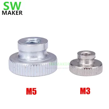 

SWMAKER 4pcs Adjustment Z-axis Leveling Nut M3 M5 Knurled Thumb Nut for RepRap Prusa i3 Tevo Tornado 3D Printer Heated Bed