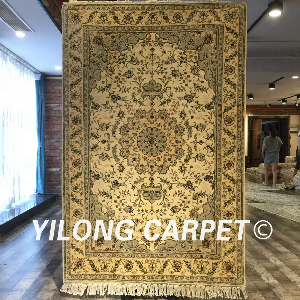 Yilong 4 'x 6' украшение для дома в восточном стиле ручной работы Цветочный