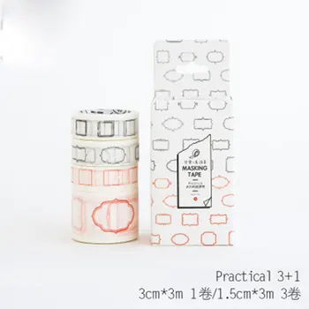

Cute 3+1 Practical series Washi Tape DIY decoration scrapbooking planner masking tape adhesive tape label sticker stationery