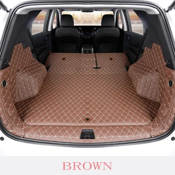 

For Chevrolet Equinox 2017 2018 leather waterproof Trunk Cargo 3D Liner Mat Protection pad 6pcs set car styling