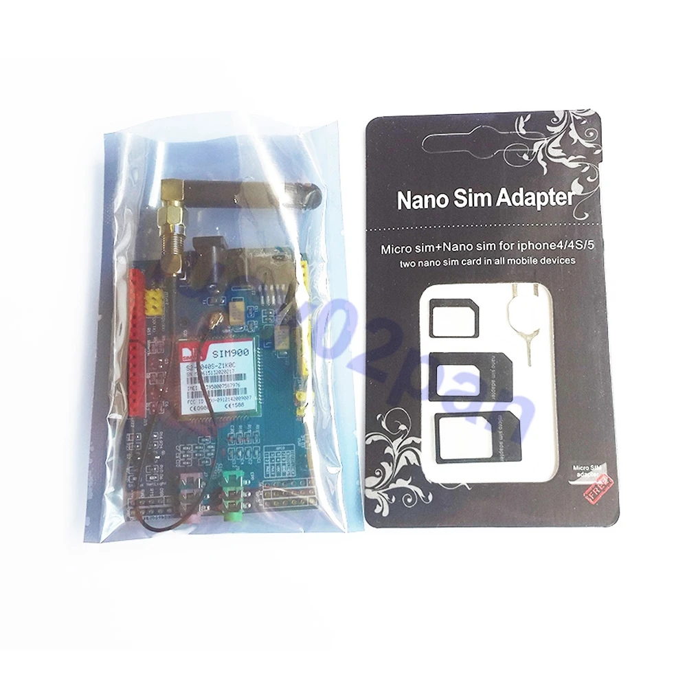 Плата разработки SIM900 GPRS/GSM Shield четырехдиапазонный модуль для совместимого модуля