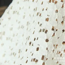 112x50 см изысканный красивый молочно-белый хлопок крюк цветок ткань сделать одежду Diy платье Подушка аксессуары для дома украшения