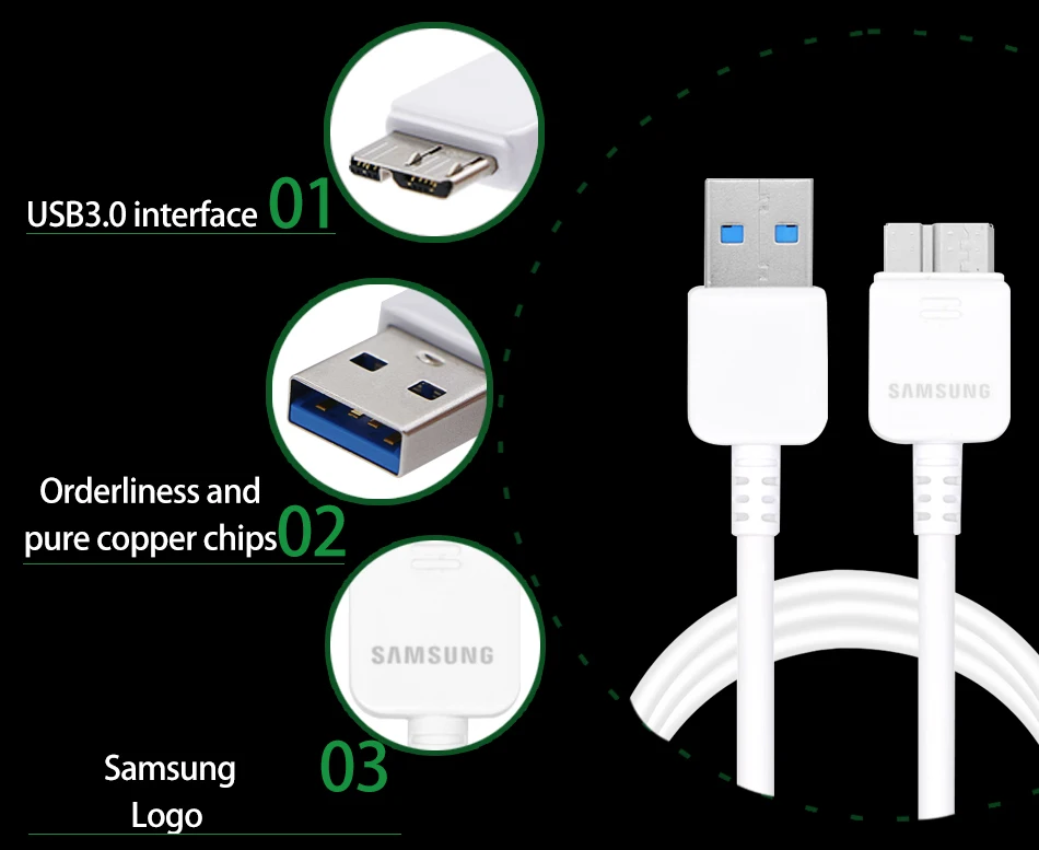 Samsung Galaxy S5 Note3 USB кабель для передачи данных 3,0 быструю зарядку смартфон разъем зарядного устройства для передачи данных кабель i9600 G900 N9002 N9008