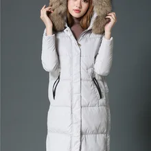 Зимнее модное женское пуховое пальто с натуральным мехом, с капюшоном, большие размеры xxxxxl 2xl 3xl 4xl 5xl, светильник, серый, черный