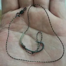 5 x Карп Рыболовный зацеп-25 LB линия-кривая труба T микро крючок с зазубриной-не покрытием HookLink для рыбалка на Карпов