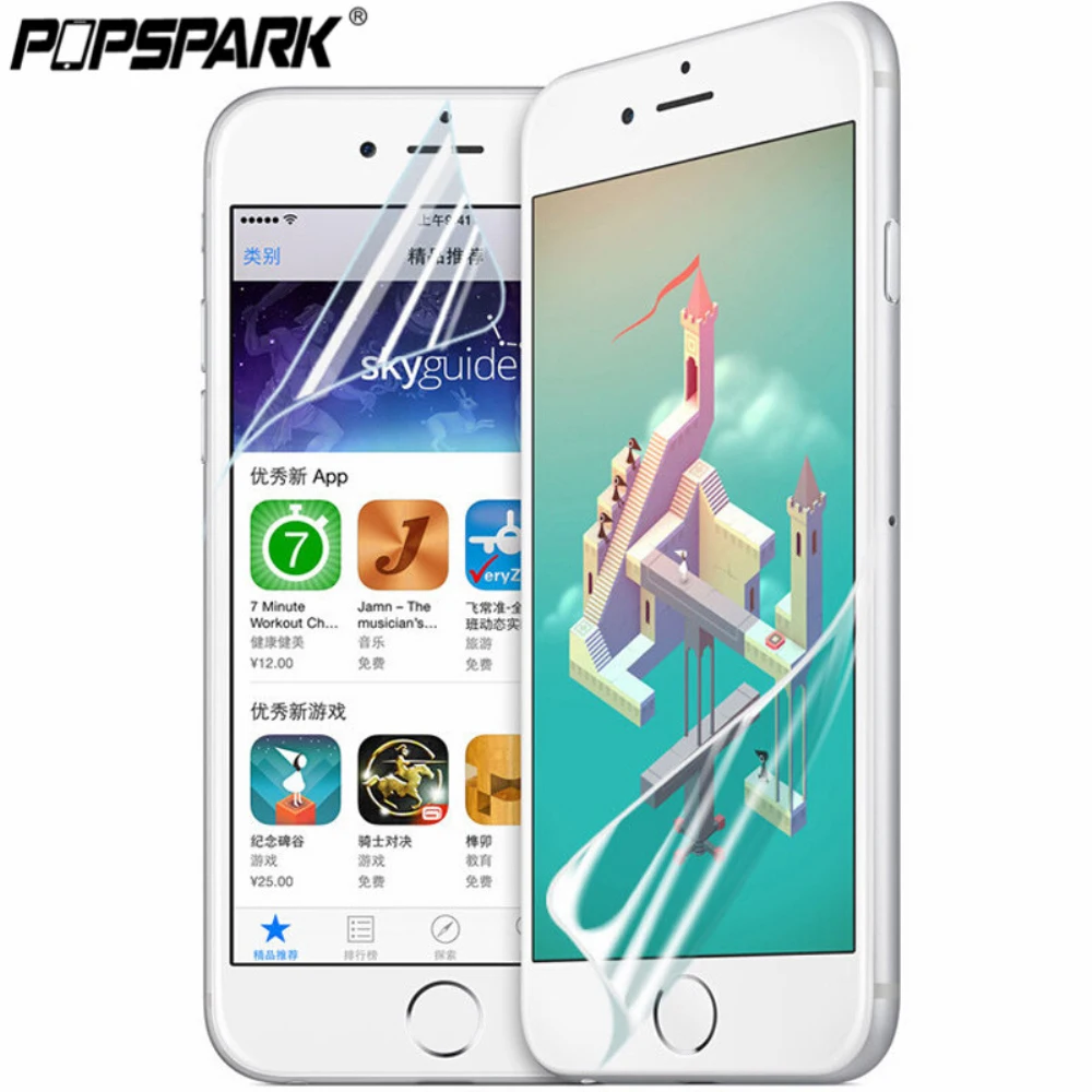 3D полное покрытие HD ТПУ Screen Protector мягкая пленка для iPhone X 8 7 6 6 S Plus экран защитный nano Anti-Explosion фильм Fit
