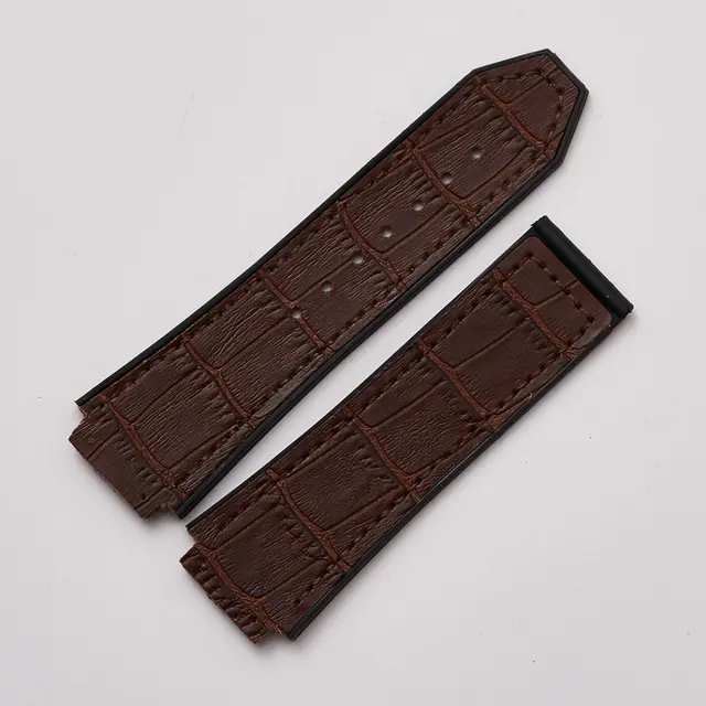 High quality 25 mm Genuine Leather Watchband for Hublot Big Bang