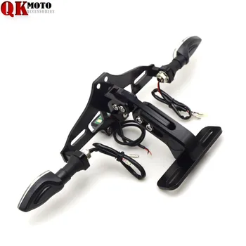 

Motorcycle License Plate Bracket Licence Plate Holder Tail Tidy Bracket with Led Turn Light For KAWASAKI HONDA KTM SUZUKI YAMAHA