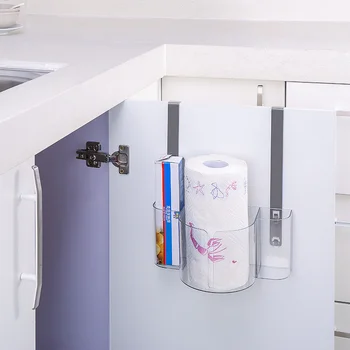 

Cabinet door hanging basket kitchen wall-mounted storage rack paper towel rack storage door back rack wx8161428