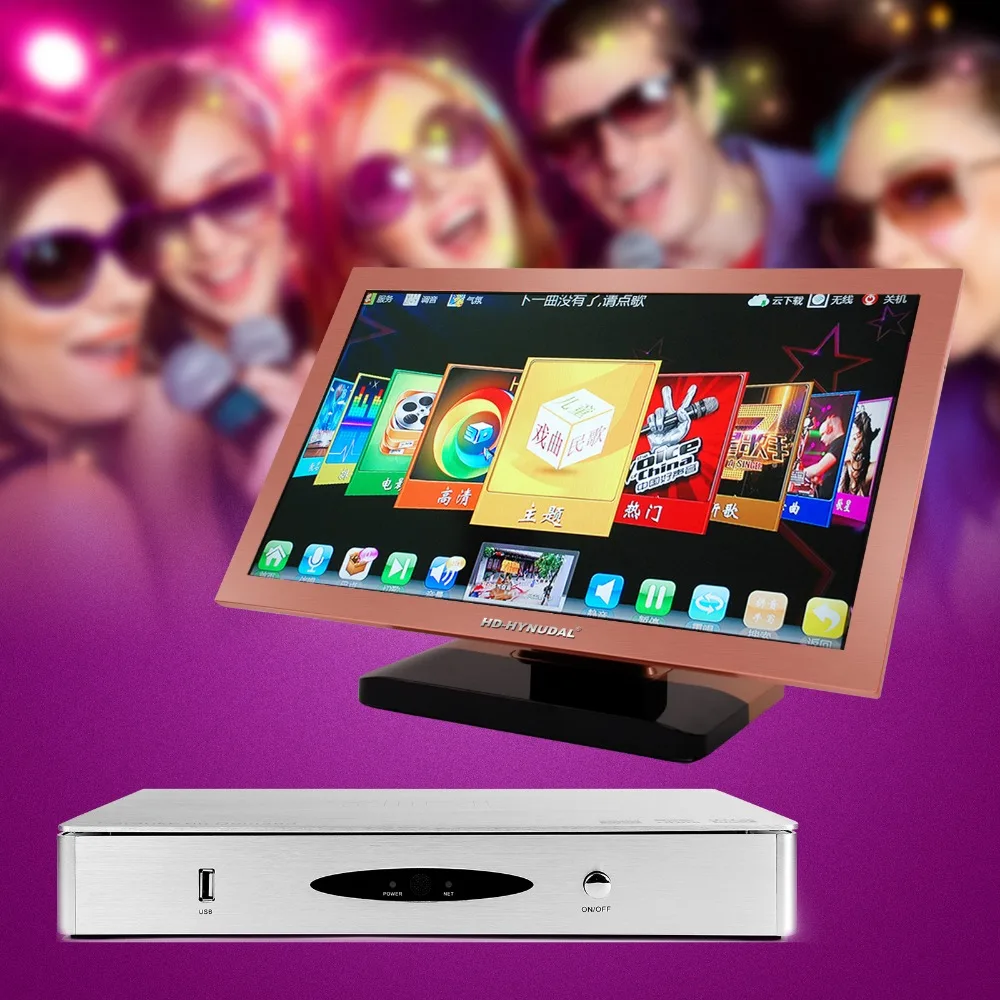 HD HYNUDAL домашний KTV караоке плеер 4 ТБ HDD китайская Поющая машина с 80K песнями +