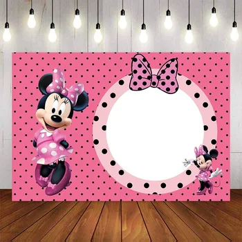 

photography Backdrop Pink Bow Minnie Newborn Children Birthday Girls Baby Shower Custom Photo Studio Background Vinyl
