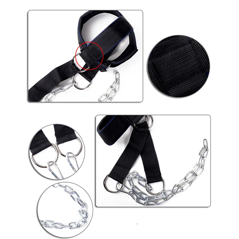 Neck Weight Lifting Grip Wrist Wraps Straps Strengh Exercise Fitness Body Building Adjustable Head Gym Crossfit Dumbbell Tool