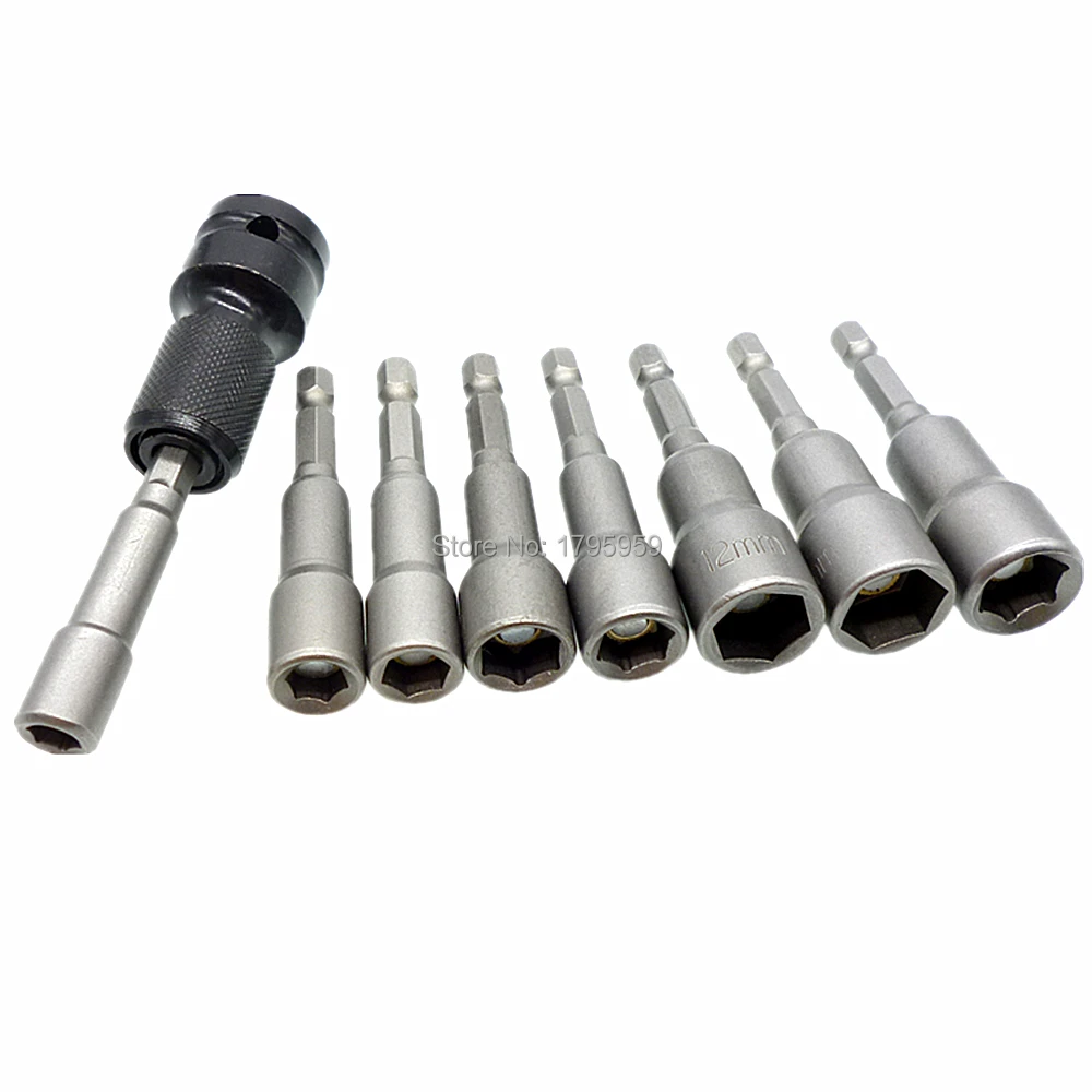 1/4 Drive 4-13mm 6 Point Axle Nut Hex Socket Hexagonal Plum Sleeve Tool Socket