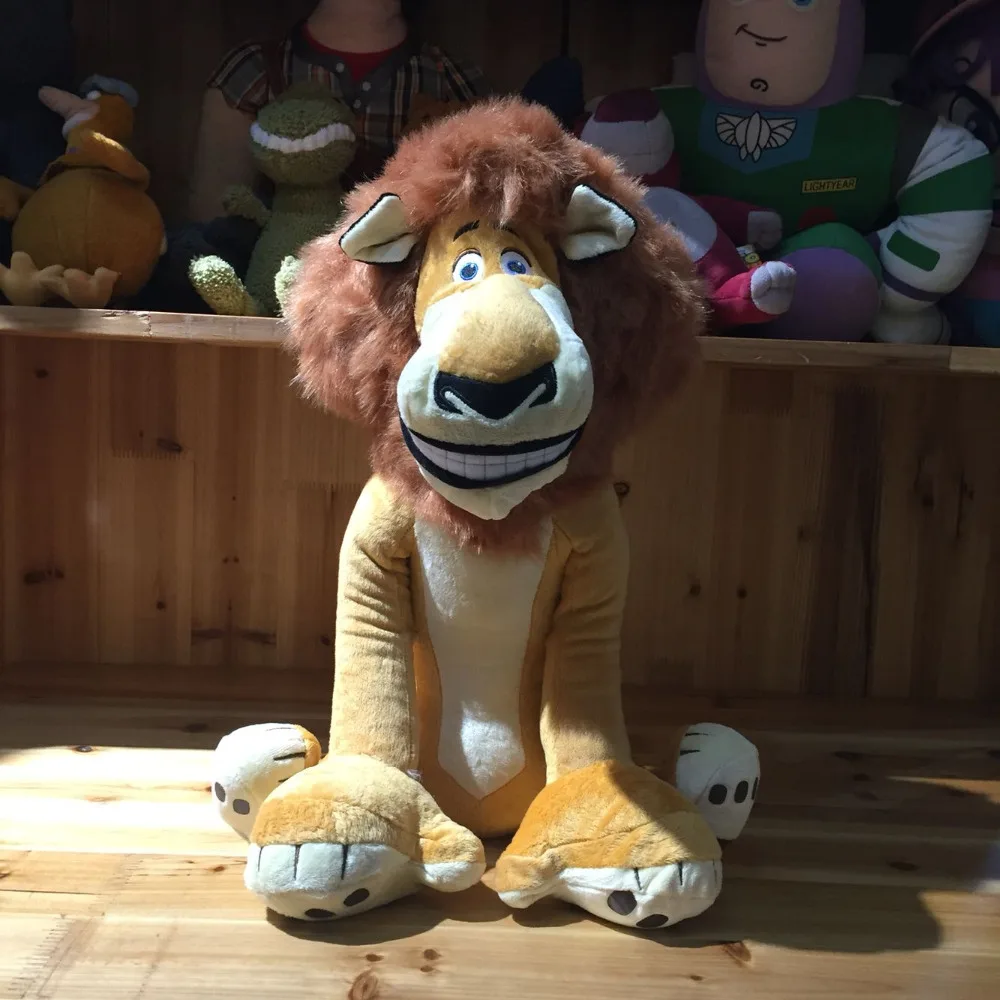 Movie Madagascar Lion Plush Toys Cute Animals Kids Gift Seating Version