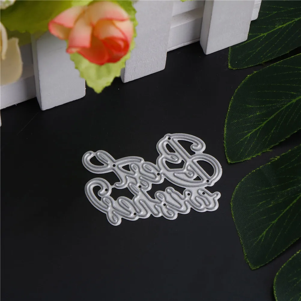 

Metal cutting dies Scrapbooking die cut stamps stencils Cards Making Template Best Wishes Letter Home Decor Craft Dies