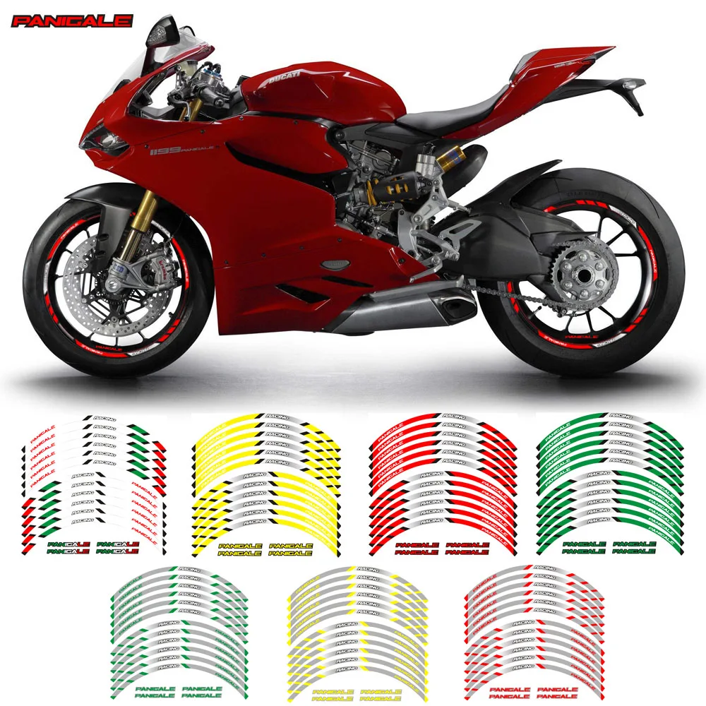 

17" Outer Wheel Rim Reflective Stickers Stripes Decals For Ducati Panigale R 2015-2017 Panigale V4 2018