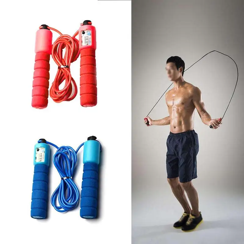 Adjustable Jump Rope Fitness with Counter Sports Fitness Fast Speed Counting Jump Skipping Rope