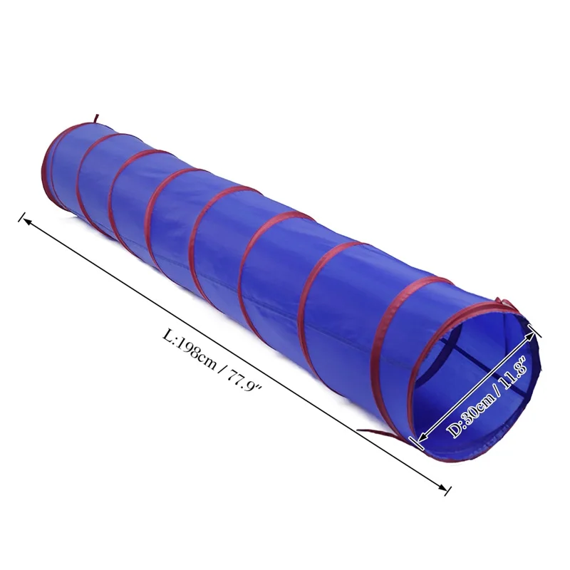 Cat Dog Tunnel Premium S-Shaped Tunnels Collapsible Cat Play Tunnel Toy Interactive Cat Tube with Pompon and Bells for Cat Puppy