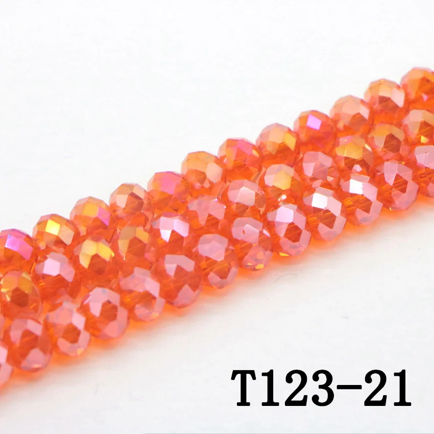21 Natural orange crystal jade bead necklace bracelet chalcedony DIY fashion woman man general (4)(1)