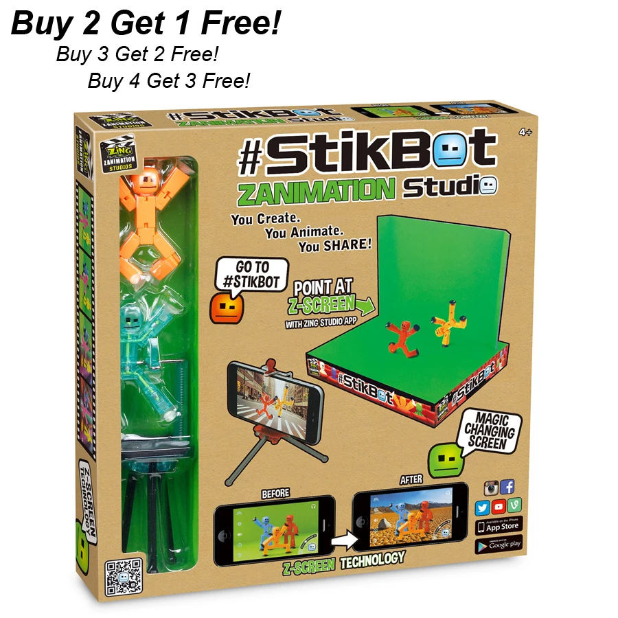 Stikbot Toy Sucker DIY Sticky Robot Dog Studio Action Figure Toy Kids Game Toys For Children