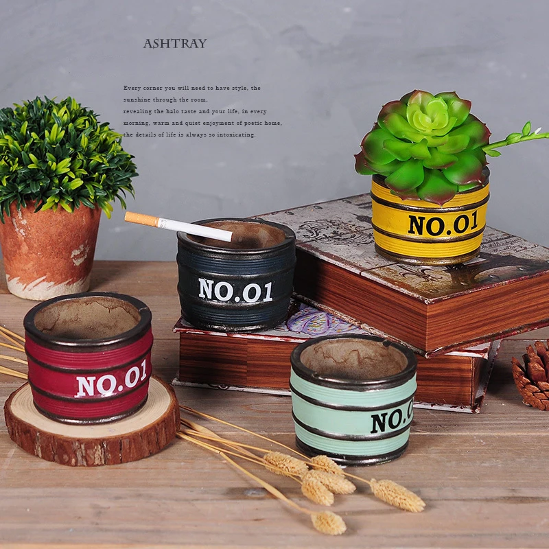 

Retro personality cement ashtray industrial wind creative ornaments home restaurant bar coffee shop decoration decorations