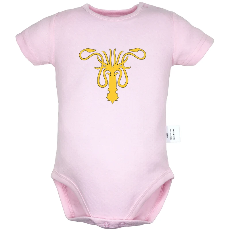 ifBaby2180PD Игра престолов дом Баратеонов баннер Greyjoy баннер дизайн новорожденных мальчиков и девочек униформа-комбинезон для младенцев Боди Одежда - Цвет: ifBaby2180PD