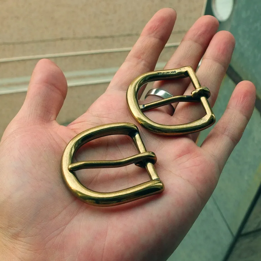 Buy DIY Leathercraft Hardware Solid Brass Belt Buckle