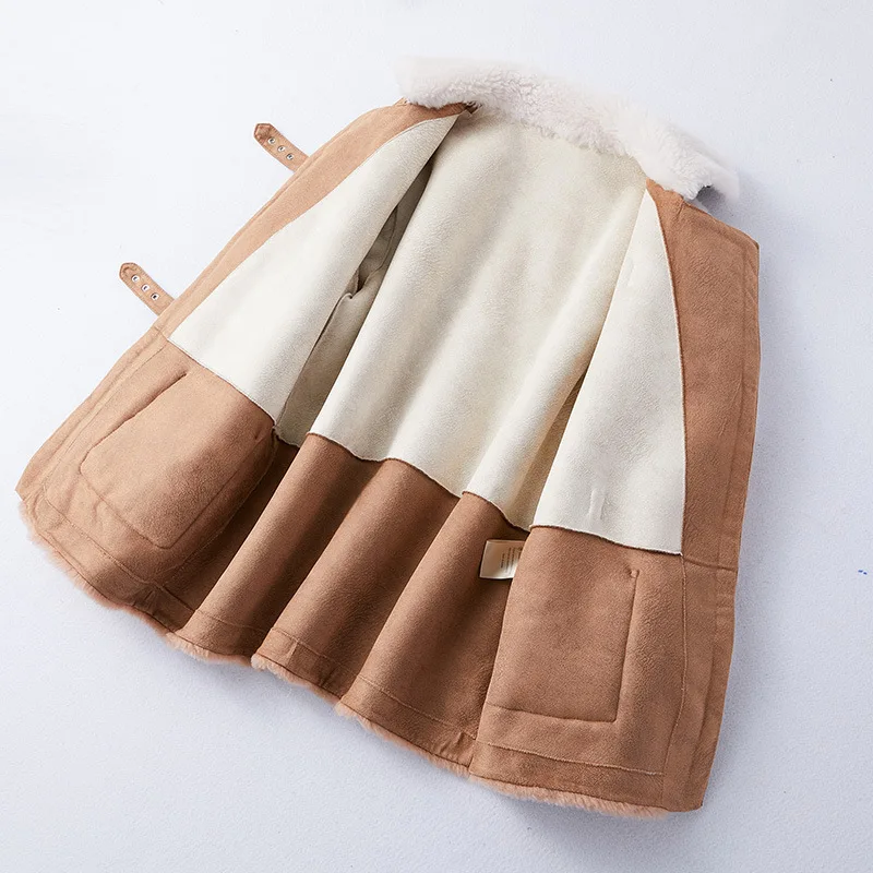 DUOUPA 2019 Autumn and Winter Short Sheep Shearing Fur Coat Female Granule Wool Composite One Fashion Lamb Hair Female