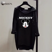 Женские летние осенние толстовки с капюшоном, с длинным рукавом, Мультяшные повседневные свободные толстовки, толстовка, одежда размера плюс