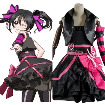 

Love Live Arcade 3rd Gen Niko Nico Yazawa Stage Suit Cosplay Costume Black Dress LoveLive Cosplay Costume