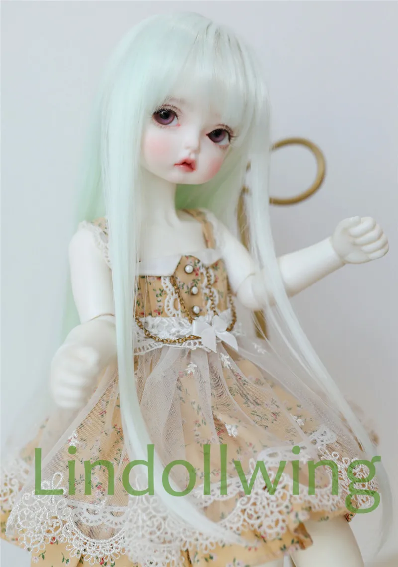 1/3 BJD парик Pullip DD SD Dollfie кукла парик высокая температура волос 8-9 дюймов парик длинные Мятные волосы