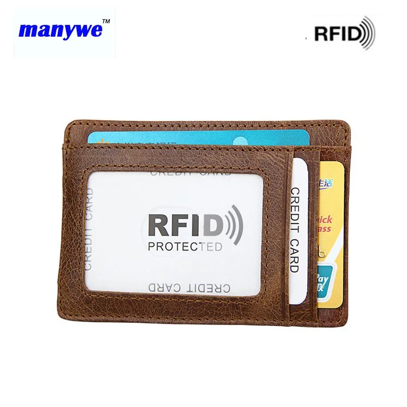 

Rfid Blocking Wallet Metal Mini Slim Wallet Men's Credit Card ID Holder With RFID Anti-chief Card Wallet Porte Carte