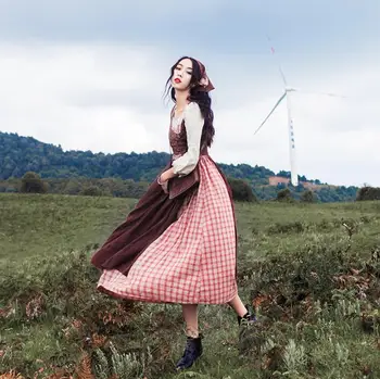 

Lolita Dress European Retro Pastoral Style Girl Palace Maid Performance Costume