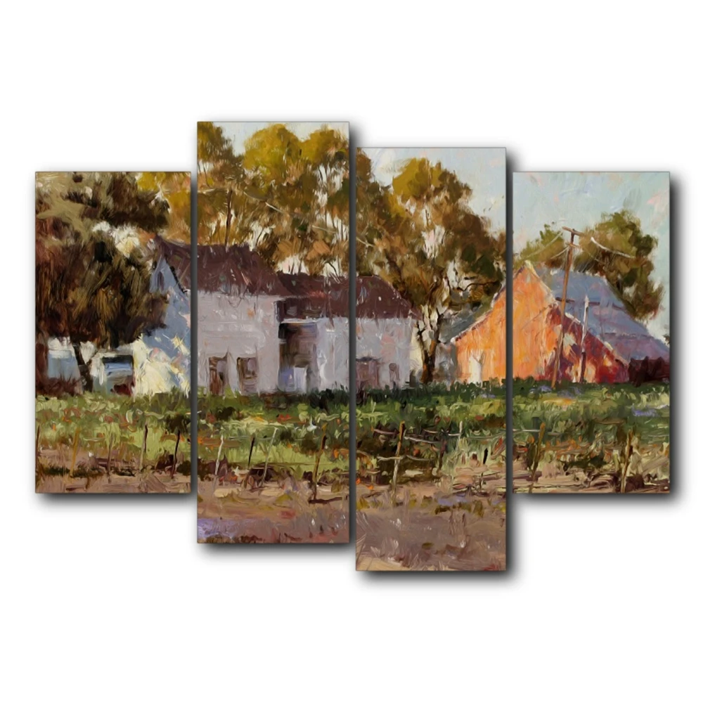 

Vintage House Poster Art Wall Pictures for Living Room Nordic Canvas Painting for the Wall Home Decoration Artwork Frameless