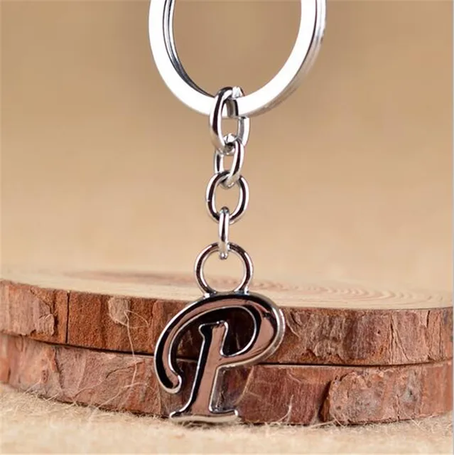 2018 DIY A Z Letters key Chain For Men Silver Metal