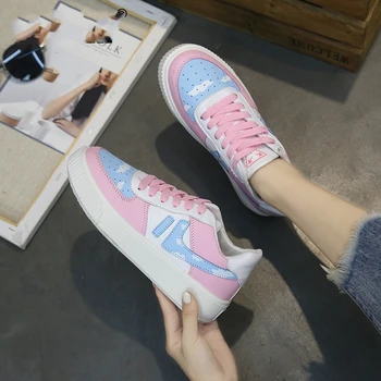 

Spring And Autumn Japanese Women's Single Shoes Korean Fashion Cute Flat Vulcanized Shoes Harajuku Students Wild Sneakers CY-115