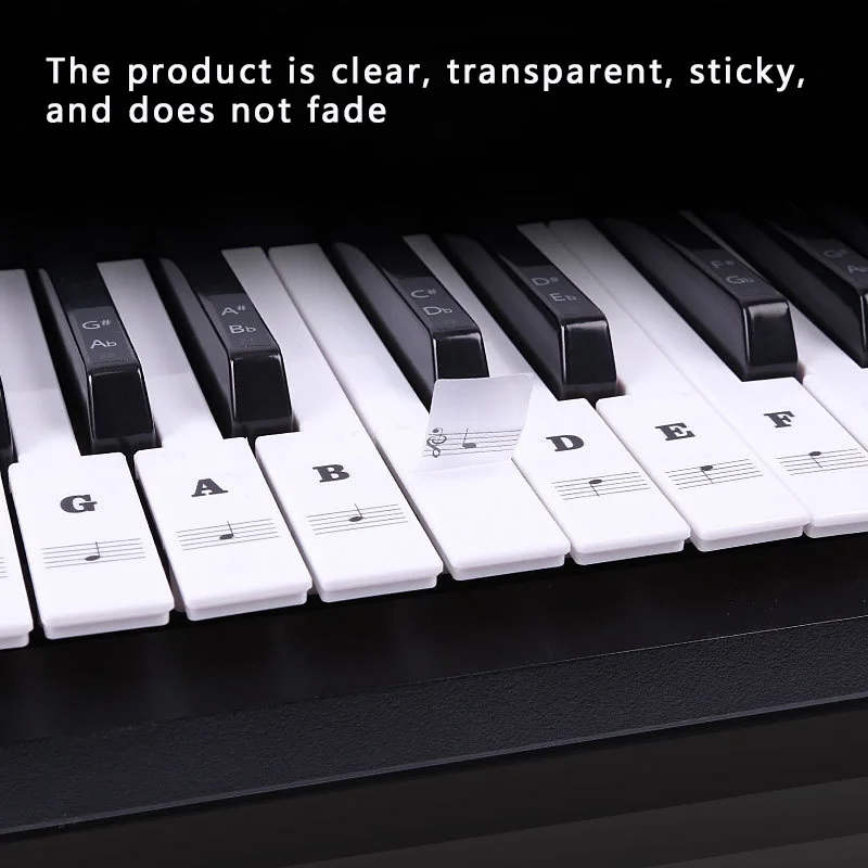 54 6188 Key Piano Stave font b Electronic b font Keyboard Note Sticker for White Keys