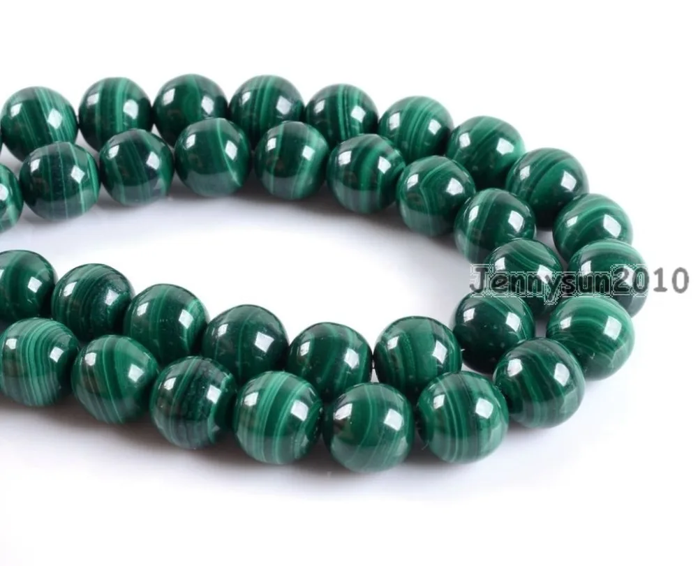 

Natural Malachite Gems Stones 10mm Round Spacer Loose Beads 15'' Strand for Jewelry Making Crafts 2 Strands/Pack