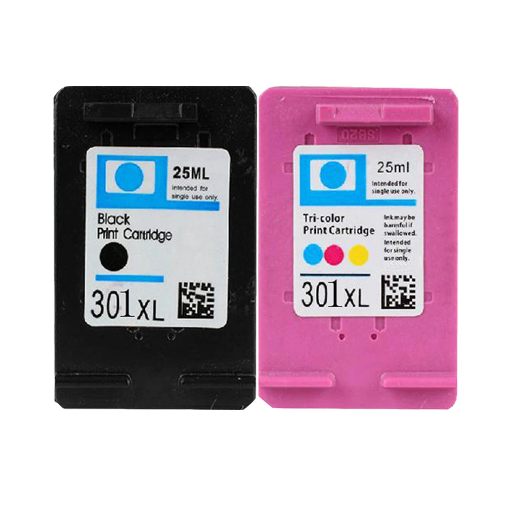 Eerbetoon zondag verwijderen 2x Hp 301xl Hp301 Black Ch561ee & Colour Ch562ee Ink Cartridge For Hp  Deskjet 2540 2050 2050a 1510 1512 1514 Printer - Ink Cartridges - AliExpress