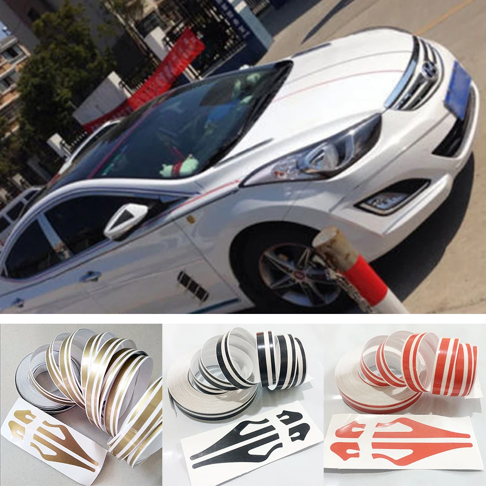 Car Body Striping Decal Pin Stripe Steamline Tape Sticker Double Line QL
