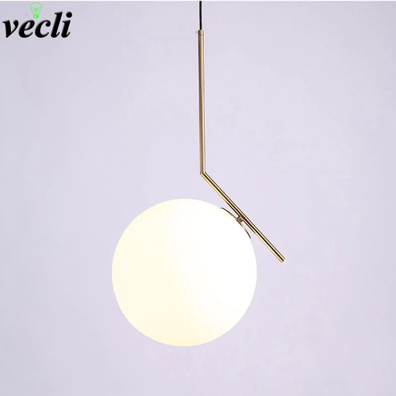 Nordic LED chandelier Living Room Bedroom Bar Clothing Shop Lighting Glass Ball Creative Home Lighting Fixtures AC110V/220V