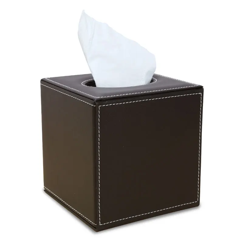 Kingfom Office Desk Organizer Set Wooden Pencil Storage Box Card Holder Note Paper Memo Pad Box Cube Tissue Case