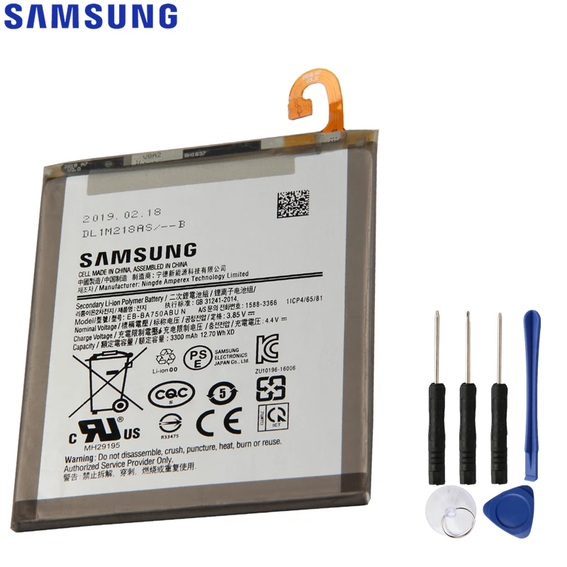 Аккумулятор samsung EB-BA750ABU для samsung Galaxy A7 версия A730x A750 SM-A730x A10 SM-A750F аккумулятор 3300 мАч