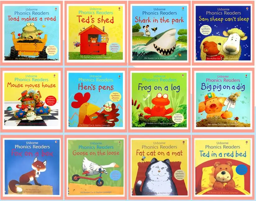 12 книг/комплект Usborne акустика считыватели английских детей иллюстрированные