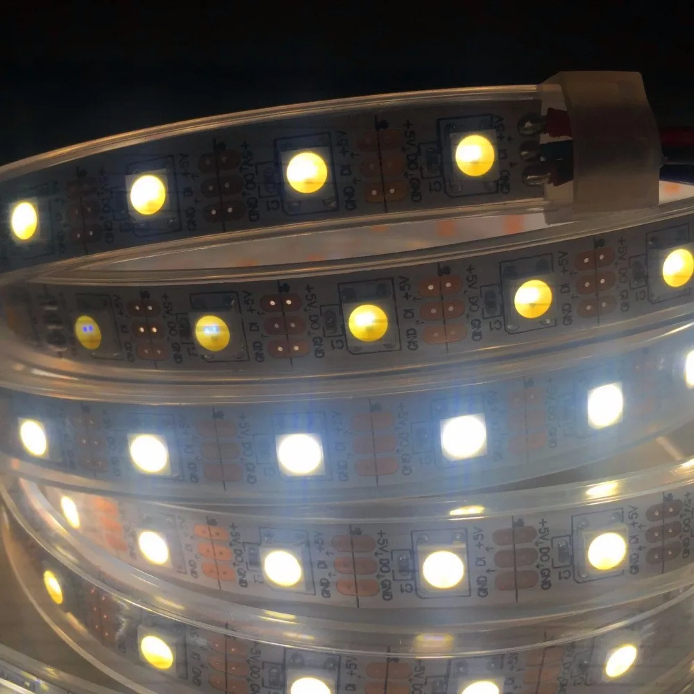 SK6812 белая цветная Адресуемая 4 м 60 светодиодов/м DC5V светодиодная Пиксельная