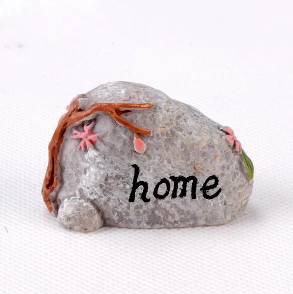 Painted Stone Christmas Aquarium Decoration Miniature Ornament Mini Home Craft Fairy Bonsai Decor DIY Accessories