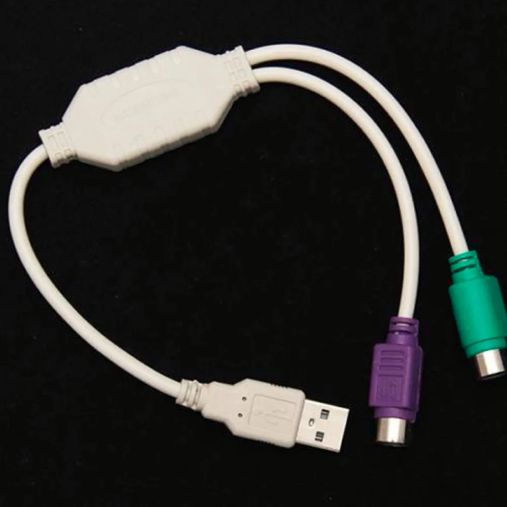 Wholesale Cable Adapter Converter Use USB Male to PS2 Female For