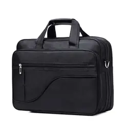 12-17 дюймов высококачественный мужской портфель черный Оксфорд водонепроницаемый ноутбук сумка большая емкость бизнес-сумка для мужчин