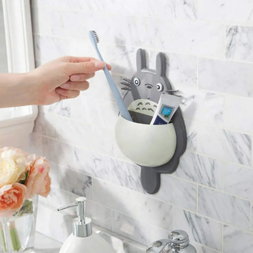 Милый держатель для зубных щеток с героями мультфильмов, стойки для кухонных присосок, настенный держатель для холодильника, детские пластиковые держатели зубной пасты для ванной комнаты